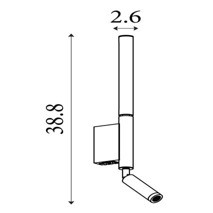 Searchlight - LED virziena gaismeklis ARCHITECT LED/7W/230V melns