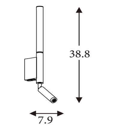 Searchlight - LED virziena gaismeklis ARCHITECT LED/7W/230V brūns