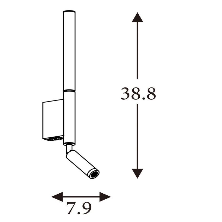 Searchlight - LED virziena gaismeklis ARCHITECT LED/7W/230V brūns