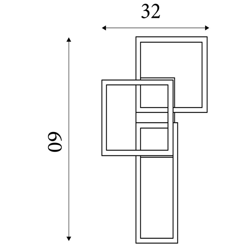 Searchlight - LED dimējams griestu gaismeklis WALL ART II LED/30W/230V 32x60 cm
