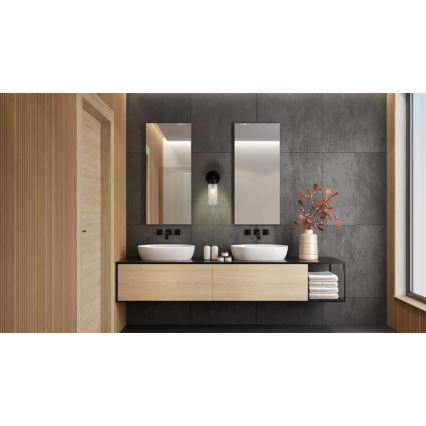 Searchlight - Sienas gaismeklis IMPERIAL 1xG9/7W/230V melns