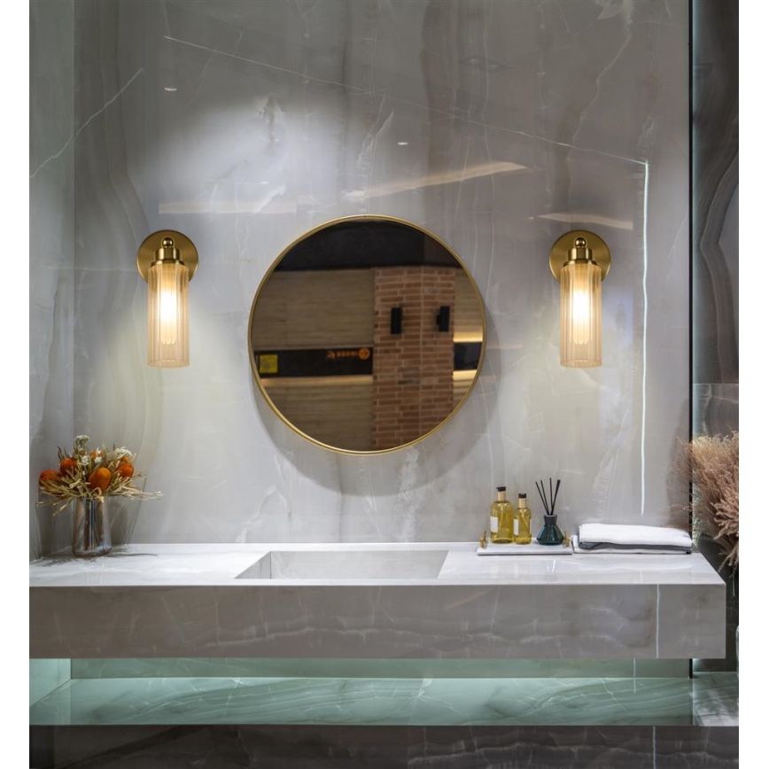 Searchlight - Sienas gaismeklis IMPERIAL 1xG9/7W/230V misiņš