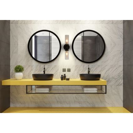 Searchlight - Sienas gaismeklis IMPERIAL 2xG9/33W/230V melns