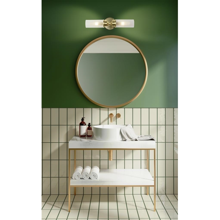 Searchlight - Sienas gaismeklis IMPERIAL 2xG9/33W/230V misiņš