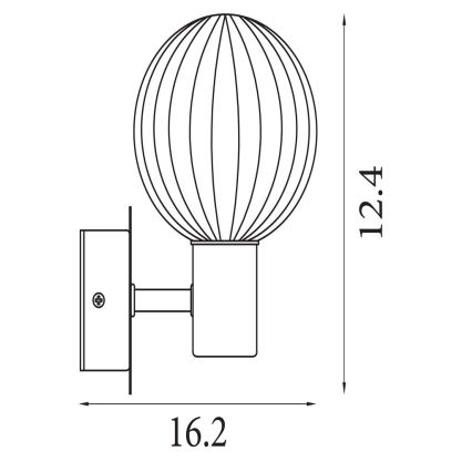 Searchlight - Sienas gaismeklis LUMINSPHERE 1xG9/7W/230V melns