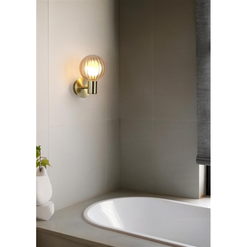 Searchlight - Sienas gaismeklis LUMINSPHERE 1xG9/7W/230V misiņš