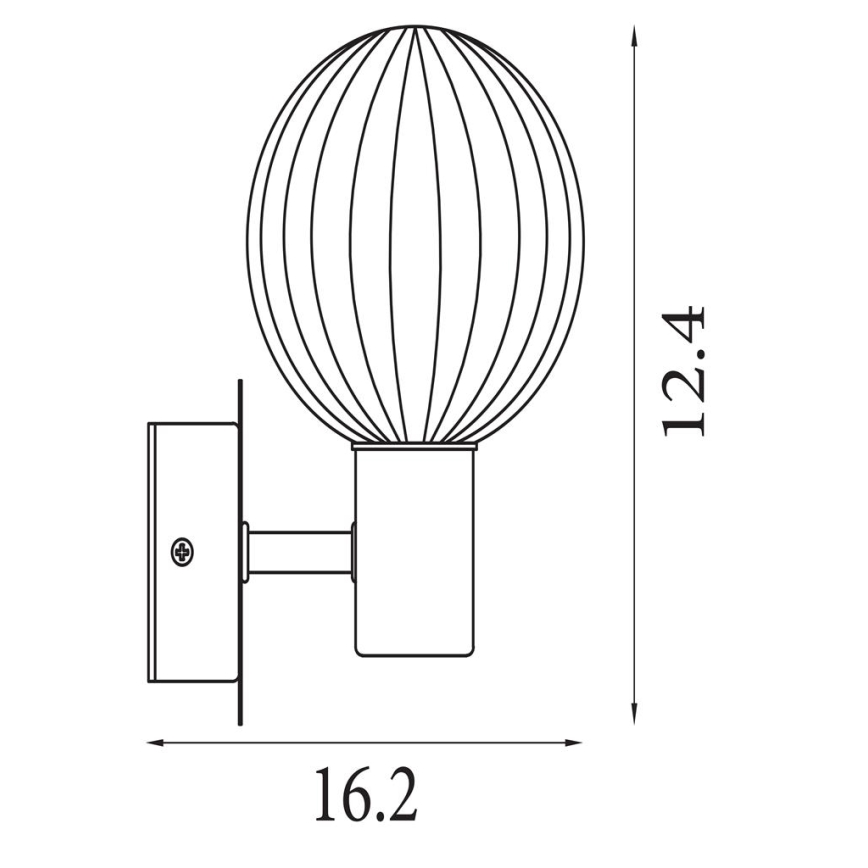 Searchlight - Sienas gaismeklis LUMINSPHERE 1xG9/7W/230V misiņš