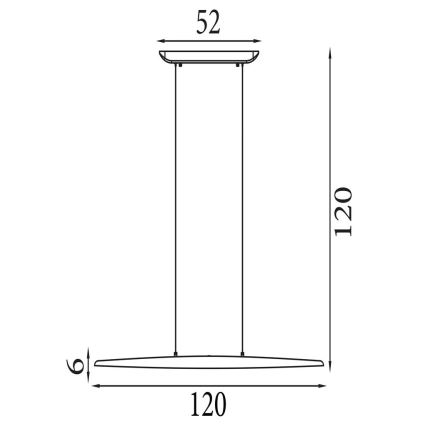 Searchlight - LED dimmējams karājamais lustrs uz kabeļa KENZIE LED/29W/230V 2700/3000/4000K