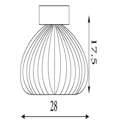 Searchlight - Griestu gaismeklis CELESTIAL 1xE27/60W/230V Ø 28 cm
