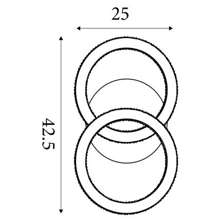 Searchlight - LED dimmējams griestu gaismeklis SPECS LED/24W/230V 3000K 25x42,5 cm