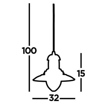 Searchlight - Pakaramā lampa uz troses FISHERMAN 1xE27/60W/230V misiņš