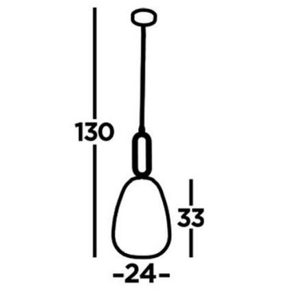 Searchlight - Lustra ar auklu ELIXIR 1xE27/60W/230V caurspīdīga