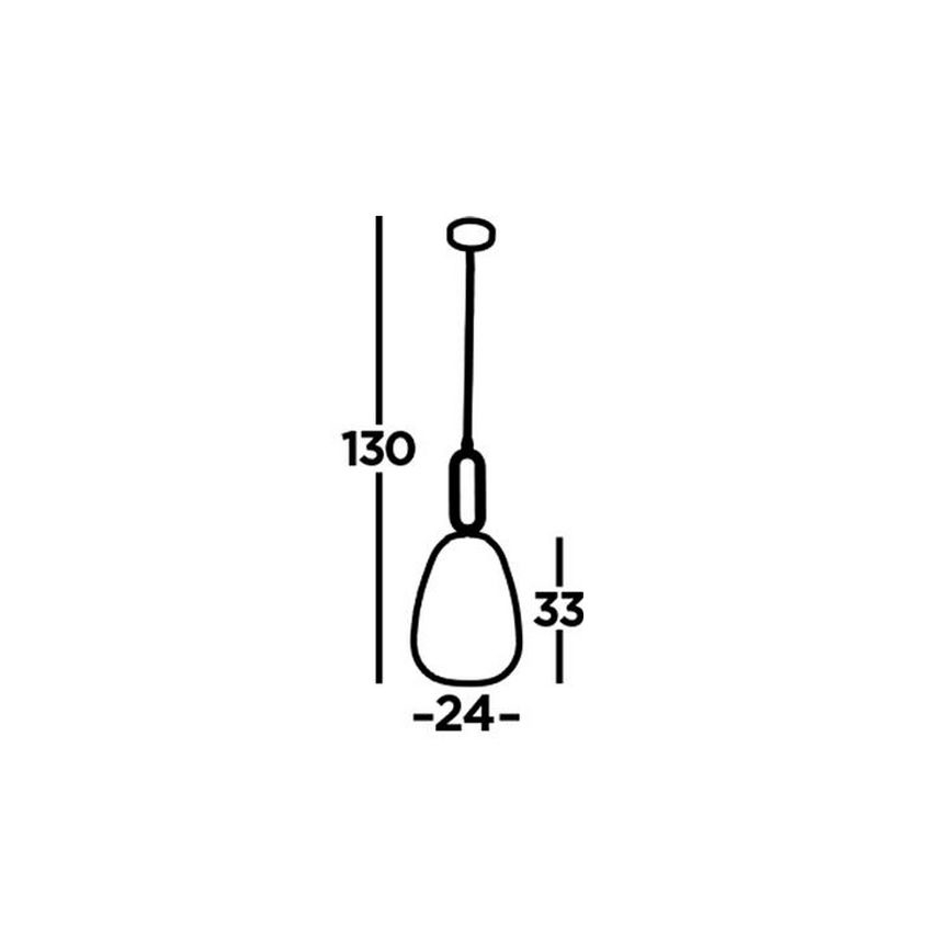Searchlight - Lustra ar auklu ELIXIR 1xE27/60W/230V caurspīdīga