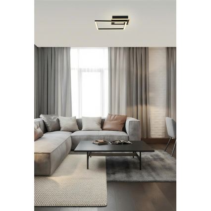 Searchlight - LED regulējamā griestu lampa QUADRATE LED/24W/230V 36x36 cm melna