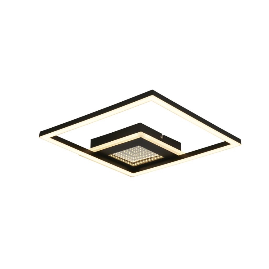 Searchlight - LED regulējamā griestu lampa QUADRATE LED/24W/230V 36x36 cm melna