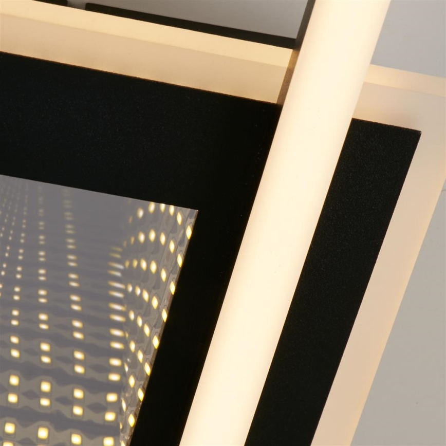 Searchlight - LED regulējamā griestu lampa QUADRATE LED/24W/230V 36x36 cm melna