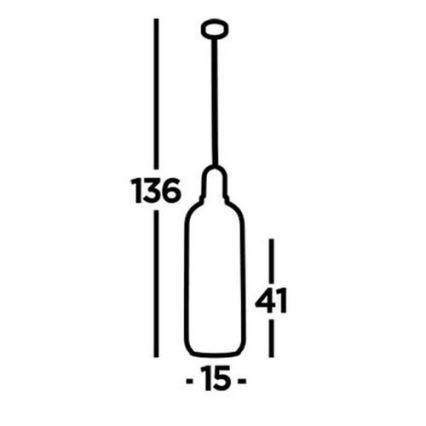 Searchlight - Lustra ar auklu PIPETTE 1xE27/60W/230V matēta