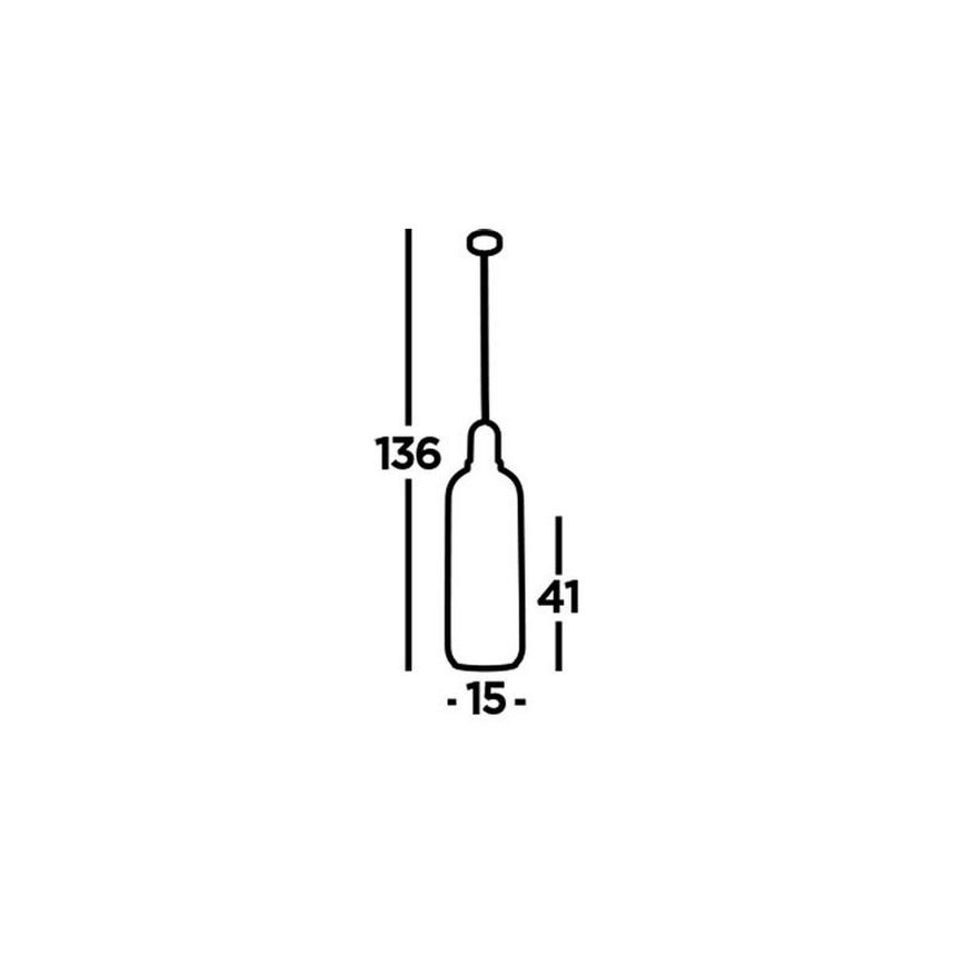 Searchlight - Lustra ar auklu PIPETTE 1xE27/60W/230V matēta