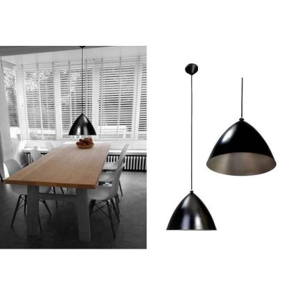 Searchlight  - Lustra ar auklu 1xE27/60W/230V melna