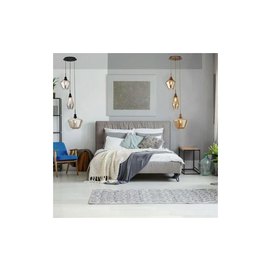 Searchlight - Lustra ar auklu MIA 3xE27/60W/230V misiņa
