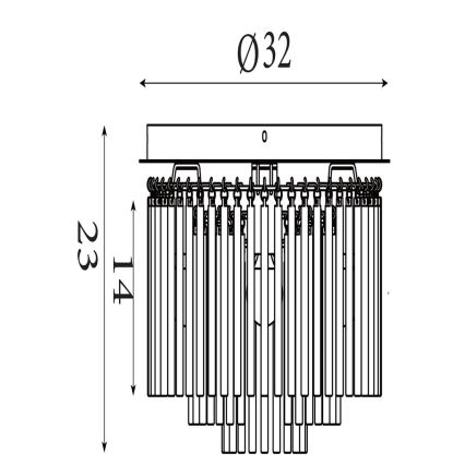 Searchlight - griestu gaismeklis SWIZZLE 5xE14/60W/230V Ø 32 cm zelta