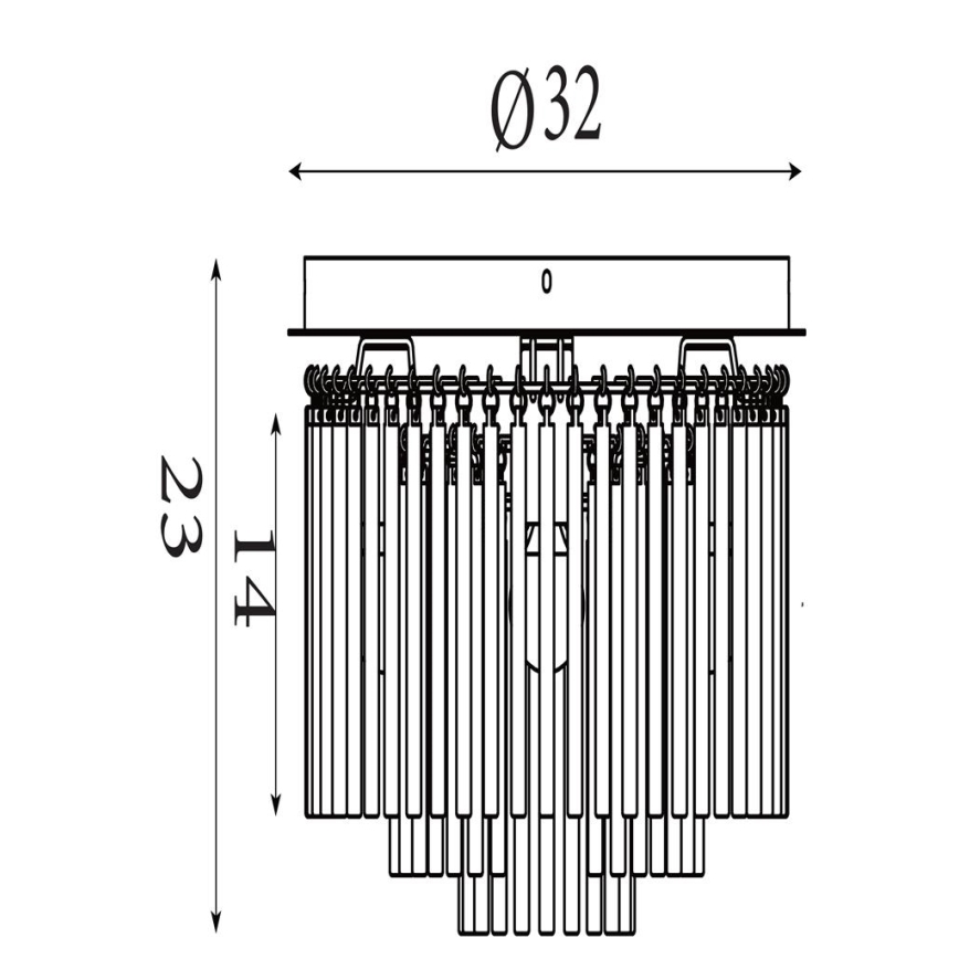 Searchlight - Griestu gaismeklis SWIZZLE 5xE14/60W/230V Ø 32 cm, dūmakains