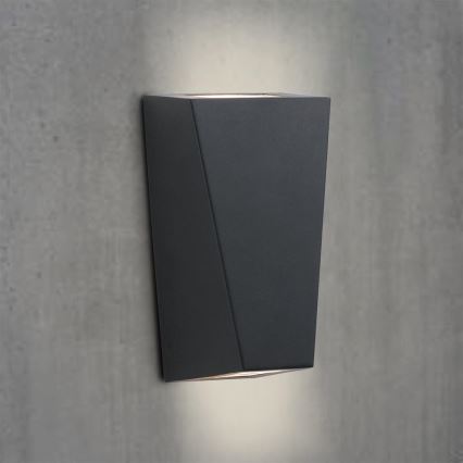 Searchlight - Āra sienas lampa OUT 2xGU10/3W/230V IP44 melna