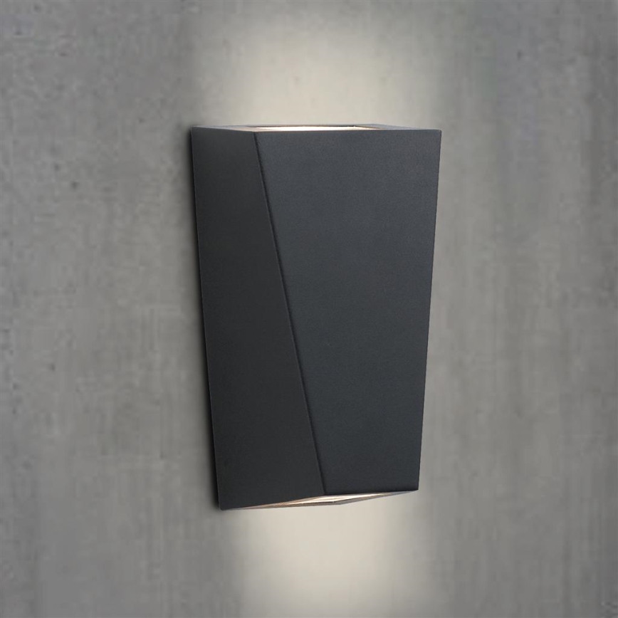Searchlight - Āra sienas lampa OUT 2xGU10/3W/230V IP44 melna