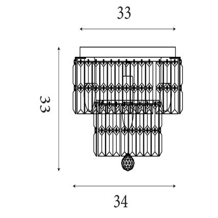Searchlight - Vannas istabas griestu gaismeklis EMPIRE 4xE14/60W/230V IP44