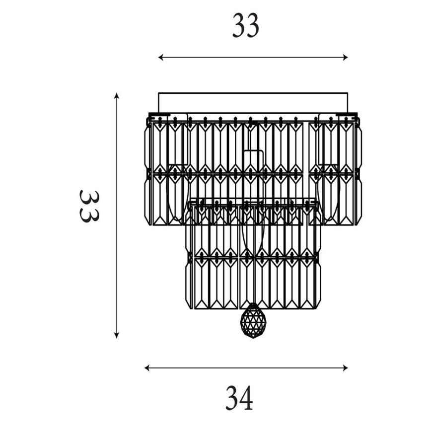 Searchlight - Vannas istabas griestu gaismeklis EMPIRE 4xE14/60W/230V IP44