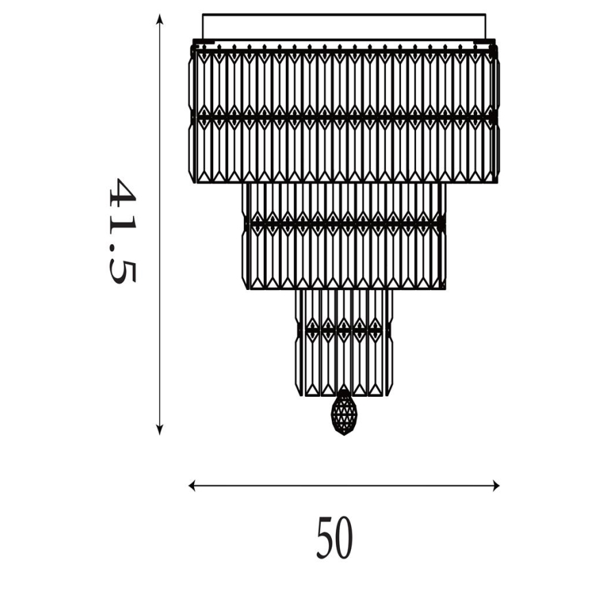 Searchlight - Vannas istabas griestu gaismeklis EMPIRE 6xE14/60W/230V IP44