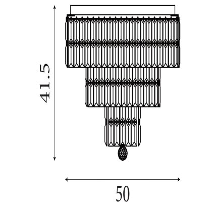 Searchlight - Vannas istabas griestu gaismeklis EMPIRE 6xE14/60W/230V IP44