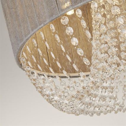 Searchlight - Griestu gaismeklis BELLANO 5xG9/7W/230V Ø 50 cm pelēks