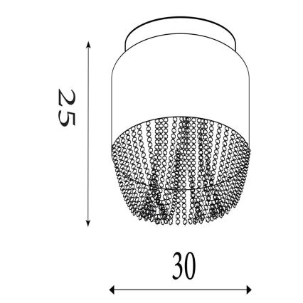 Searchlight - Griestu lampa BELLANO 3xG9/7W/230V Ø 30 cm, balta