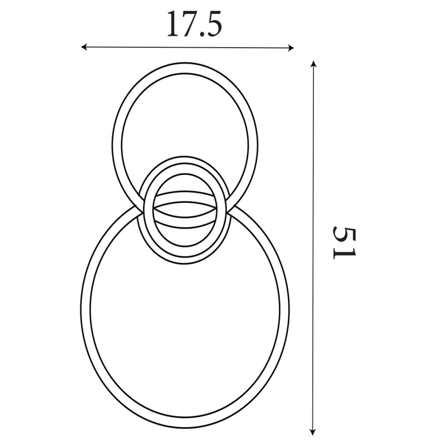 Searchlight - LED griestu gaismeklis ar regulējamu spilgtumu TRIPLE LED/25W/230V