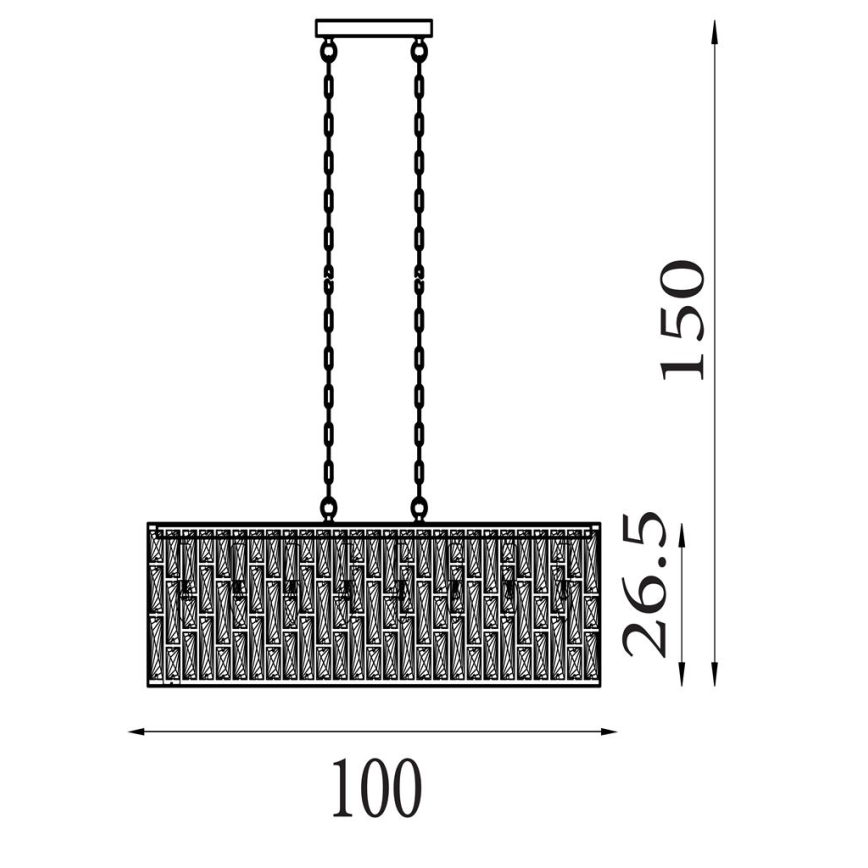 Searchlight - lustra ar ķēdi BIJOU 8xE14/40W/230V