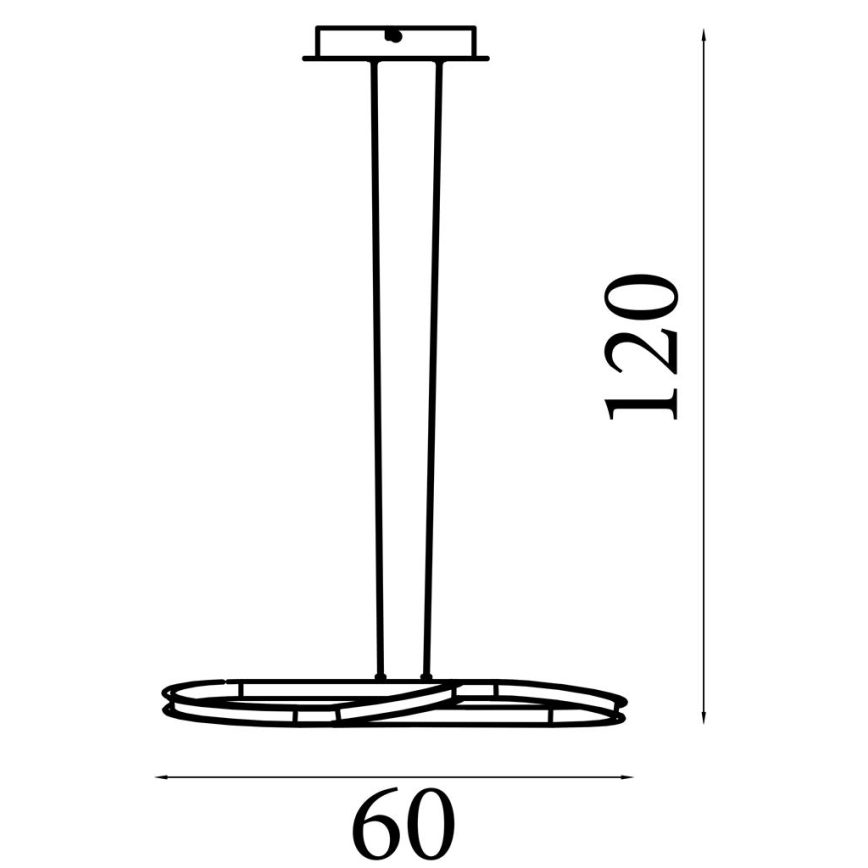 Searchlight - Dimējama LED lustra uz troses DOODLE LED/40W/230V misiņš
