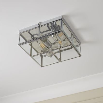 Searchlight - Griestu lampa FLUSH 2xE14/40W/230V spīdīgi hromēts