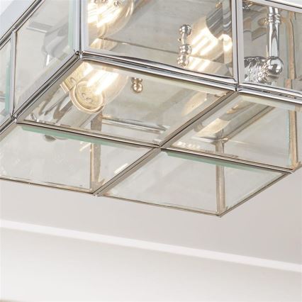 Searchlight - Griestu lampa FLUSH 2xE14/40W/230V spīdīgi hromēts