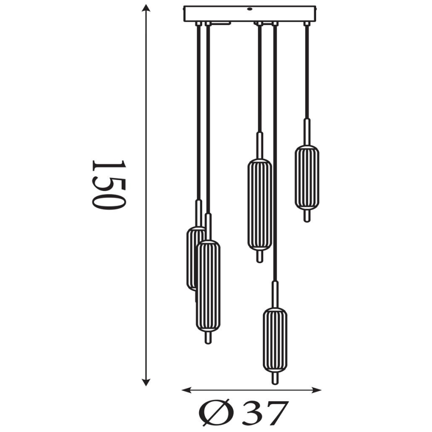 Searchlight - regulējamā LED lustra uz kabeļa CATTAIL LED/24W/230V