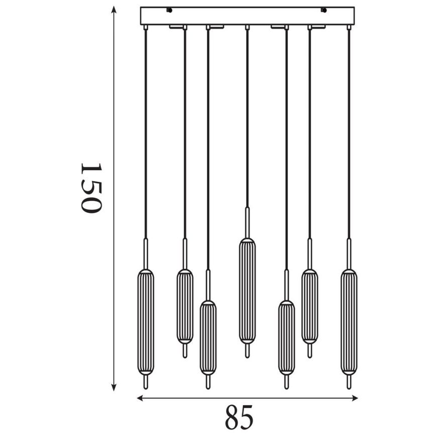 Searchlight - LED aptumšojama karājamā lampa uz troses CATTAIL LED/33W/230V