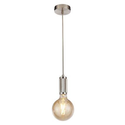 Searchlight - Pakaramā lustra SUSPENSION ar vadu 1xE27/60W/230V sudraba