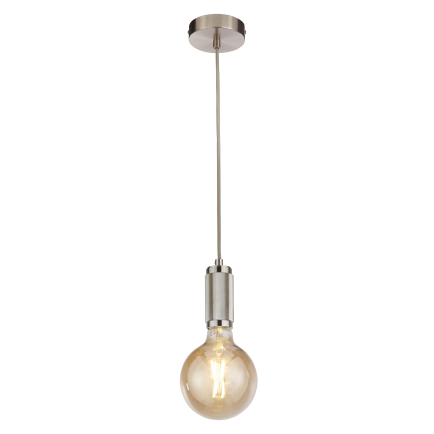 Searchlight - Pakaramā lustra SUSPENSION ar vadu 1xE27/60W/230V sudraba