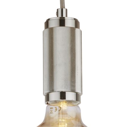 Searchlight - Pakaramā lustra SUSPENSION ar vadu 1xE27/60W/230V sudraba