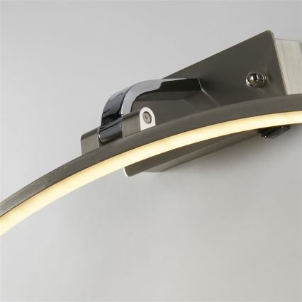 Searchlight - LED gleznu gaismeklis SANTORINI LED/8,2W/230V sudraba