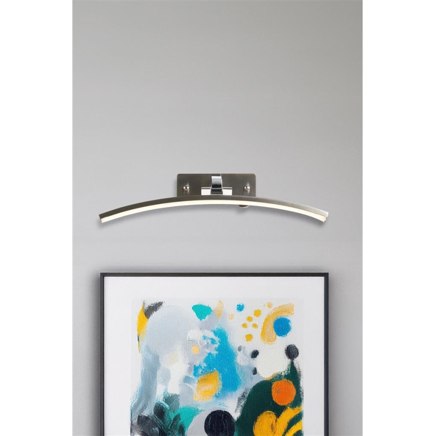 Searchlight - LED gaismeklis gleznu apgaismošanai SANTORINI LED/10,88W/230V sudraba