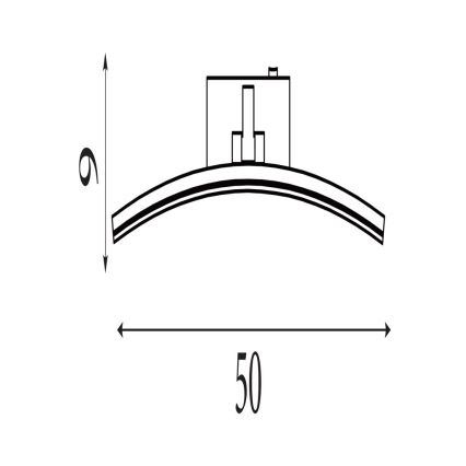 Searchlight - LED gleznu apgaismojums SANTORINI LED/10,88W/230V sudraba