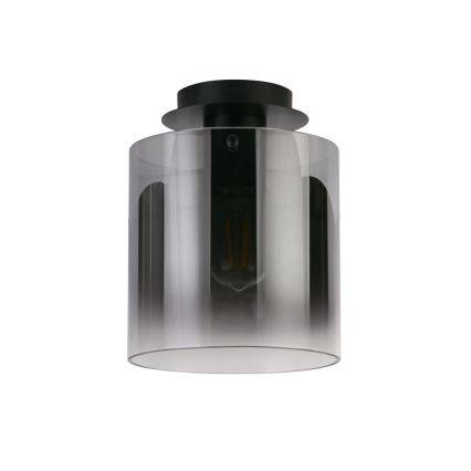Searchlight - Griestu gaismeklis SWEDEN 1xE27/60W/230V Ø 22 cm melna/dūmaina