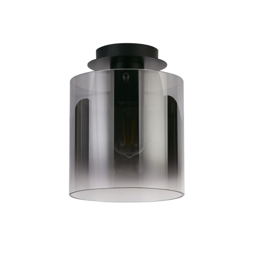 Searchlight - Griestu gaismeklis SWEDEN 1xE27/60W/230V Ø 22 cm melna/dūmaina