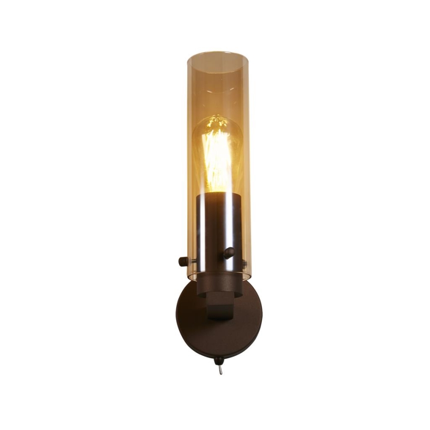 Searchlight - Sienas gaismeklis SWEDEN 1xE27/60W/230V brūns/dūmotais
